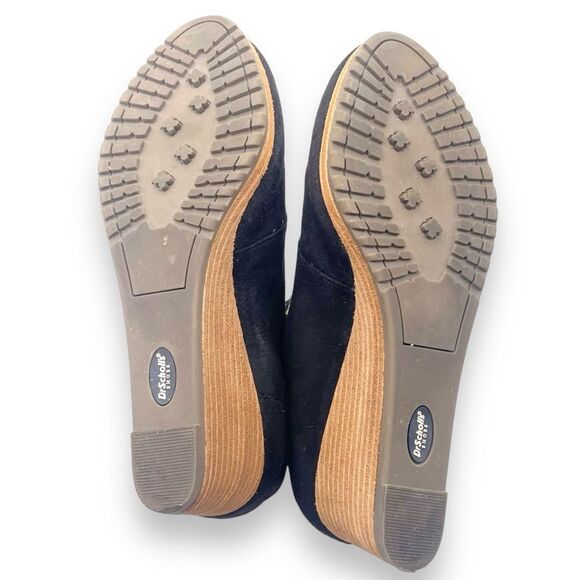 Dr. Scholl's Conquer Wedge Lug Sole Bootie Black Faux Suede Women’s Size 8.5 - Picture 12 of 13